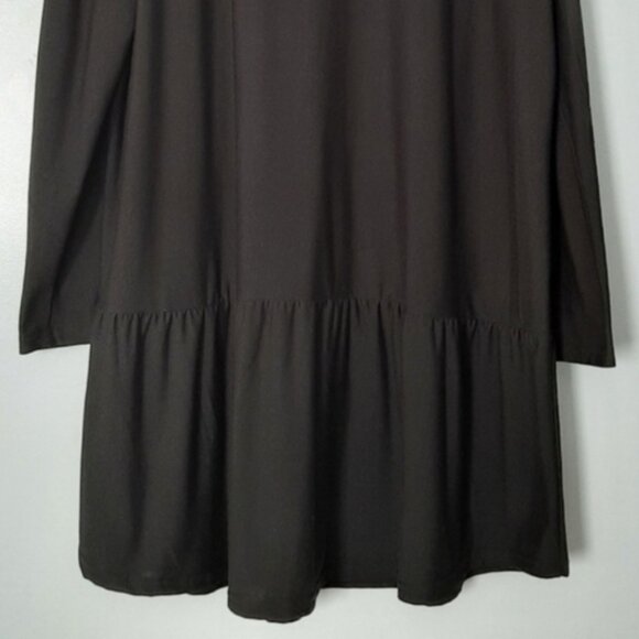 LILY by Firmiana Stretchy Drop Waist Long Sleeve Scoop Neck Dress Black Sz 3X - Picture 12 of 16